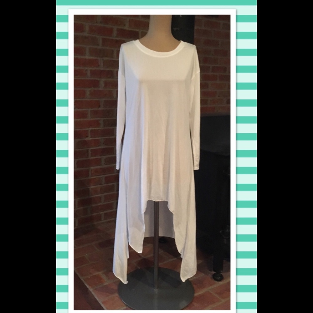White Hi low dress